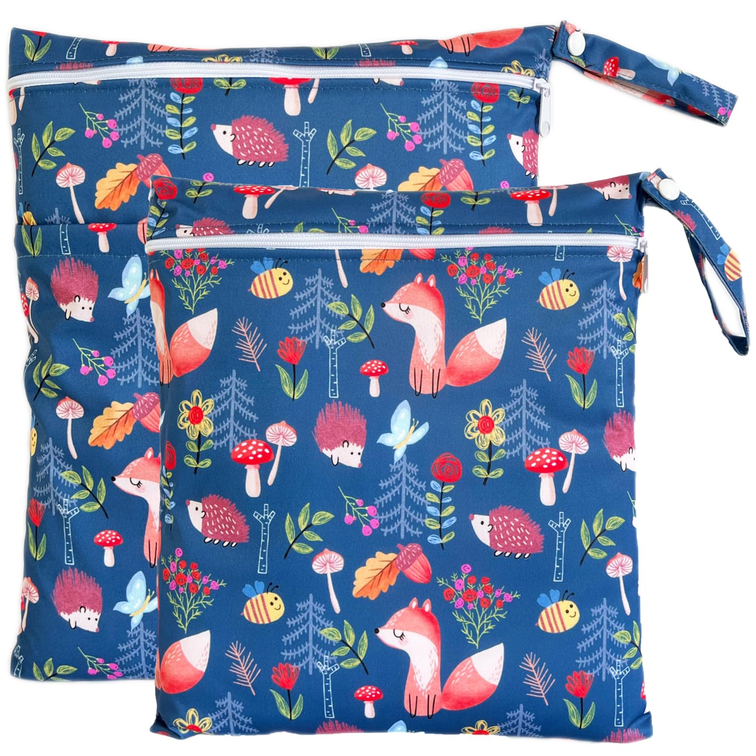TRASUN Wetbag 2 Pezzi Borsa Pannolini Bagnato Asciutto Volpe Riccio Sacco a pelo