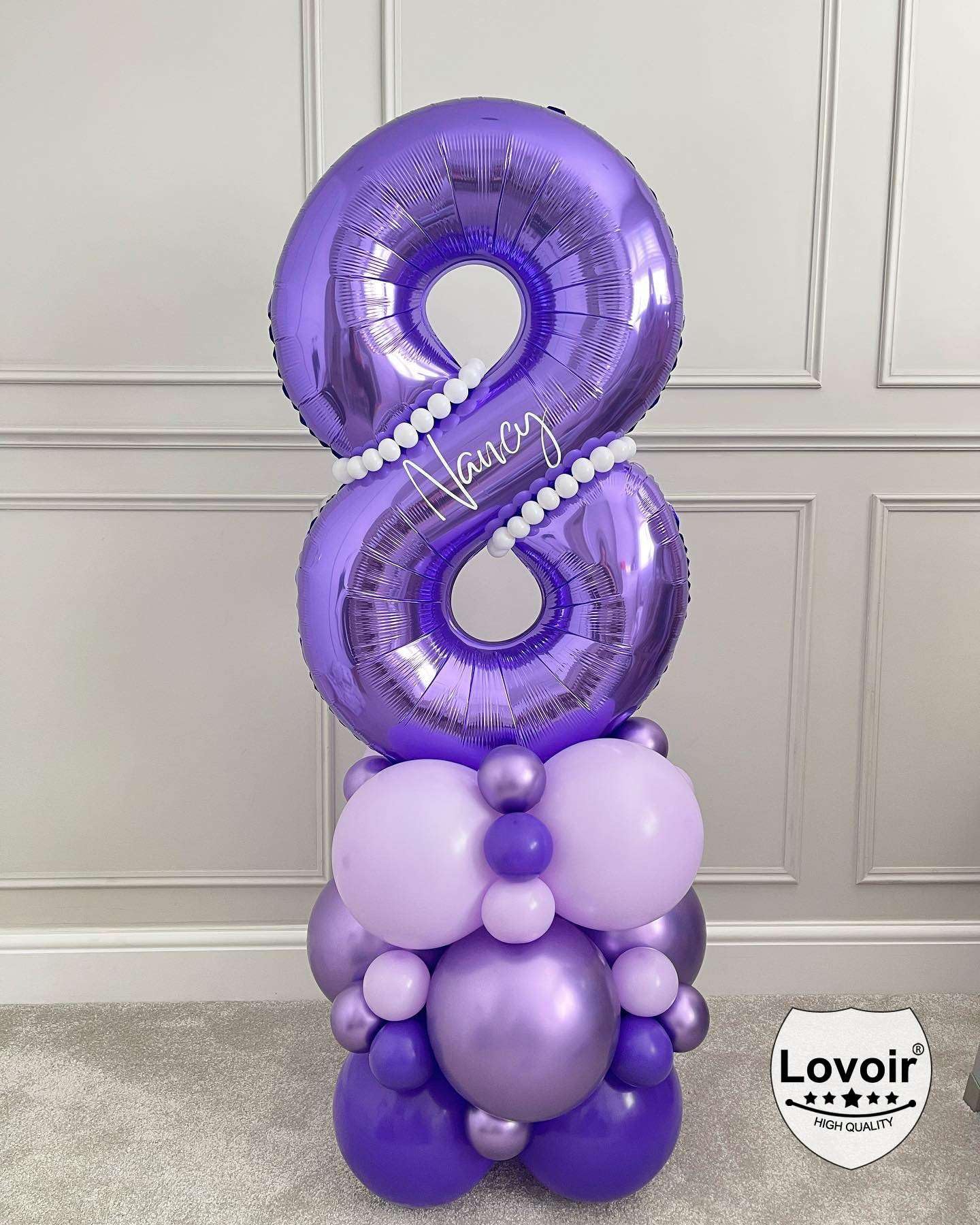 purple magazine Number8 Number Eight 8 Purple Font Yellow Outlined