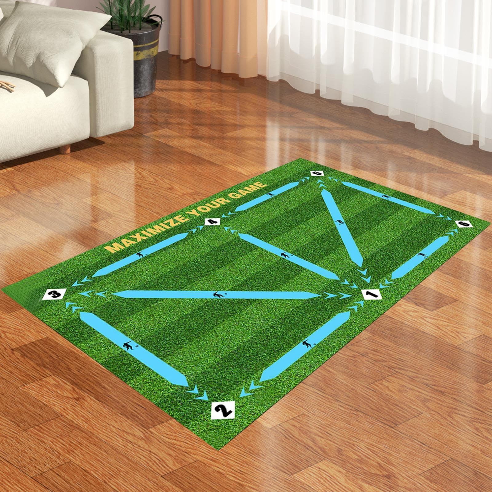 Tapis D'entraînement de Football, Moquette, Antidérapant et Facile à Transporter, Tapis D'entraînement de Dribble Pliable en Polyester pour en, 60 Cm X 90 Cm