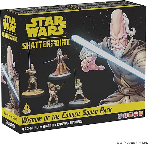Star Wars Shatterpoint Wisdom of The Council Squad Pack - Juego de miniaturas de mesa, juego de estrategia para niños y adultos, a partir de 14