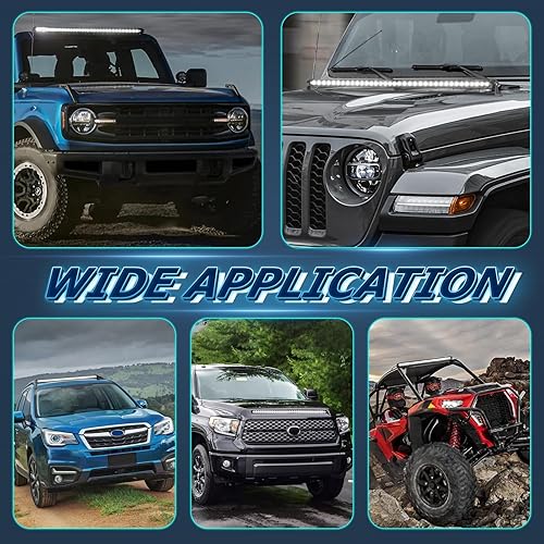 Miniatura 7 de Barra de luz LED de 40 pulgadas, barra de luz Niwaker UTV de 216 W, luces de conducción todoterreno de haz de inundación, luces de trabajo, barra de