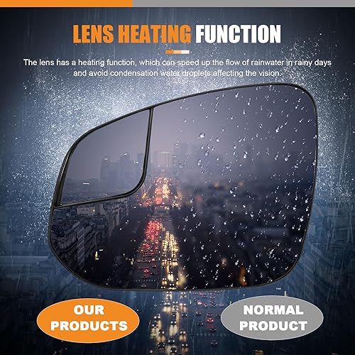 Miniatura 2 de LHCDQSKCW Compatible con Toyota Rav4 2016 2017 2018  Tacoma 2016 2017 2018 2019 2020 2021 espejo lateral izquierdo del conductor, espejo retrovisor