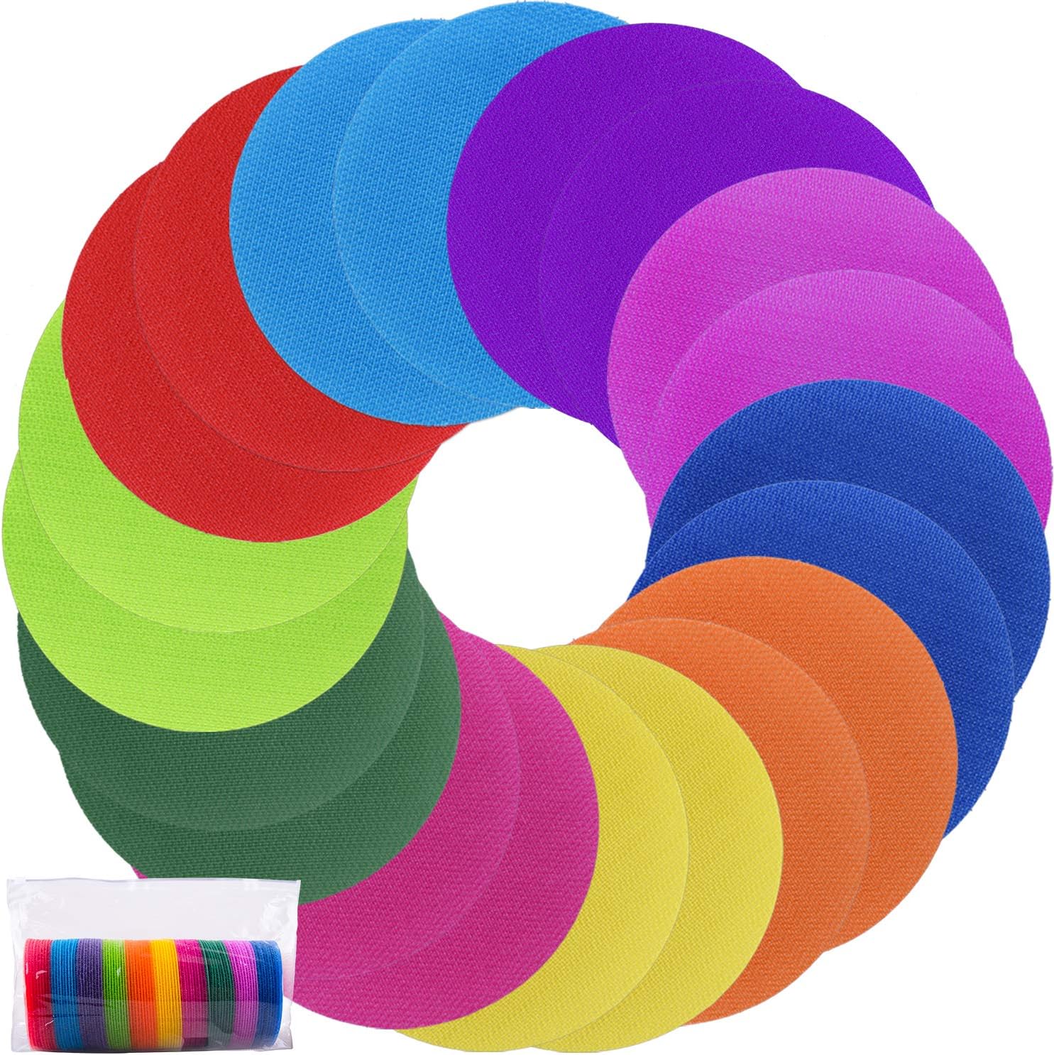 Duufin 100 Pieces Carpet Spots Hook and Loop Circles Carpet Markers