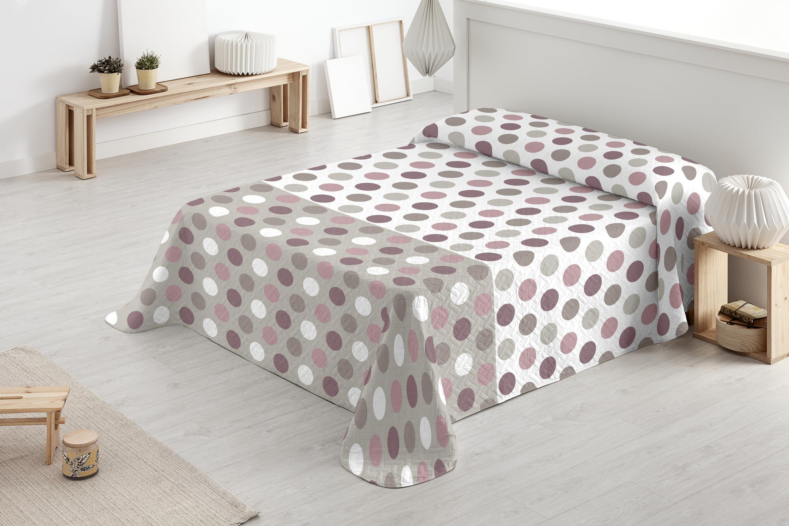 Degrees home - Alegria - Colcha Cama 105 - Colcha bouti Cama - Primavera, Verano - 200X260 Neutro