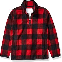 Boys and Toddlers' Midweight Polar Fleece Quarter-Zip Pullover Jacket, Long Sleeve