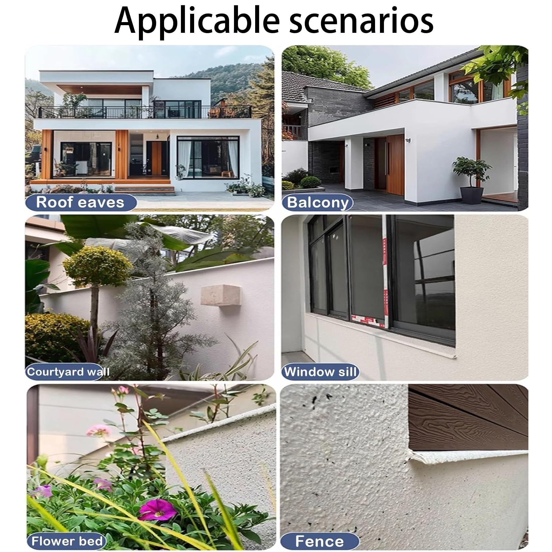 Dachaußenkanten-Tropfschiene, Trauf-Tropfleitungs-Dachabweiser für Balkon, Aluminiumlegierung-Außenwand-Traufkante-Tropfleitungsstreifen für Terrasse/Balkon/Fensterbank(L36INW2IN)