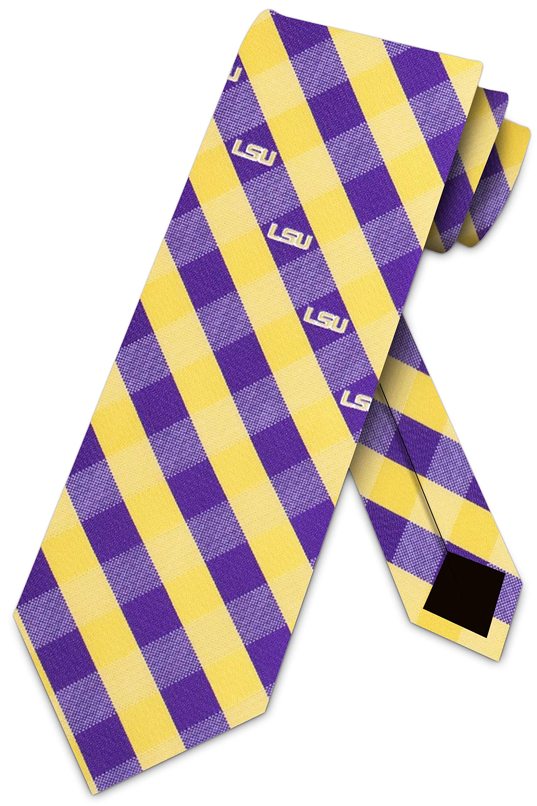 LSU Check Poly Necktie