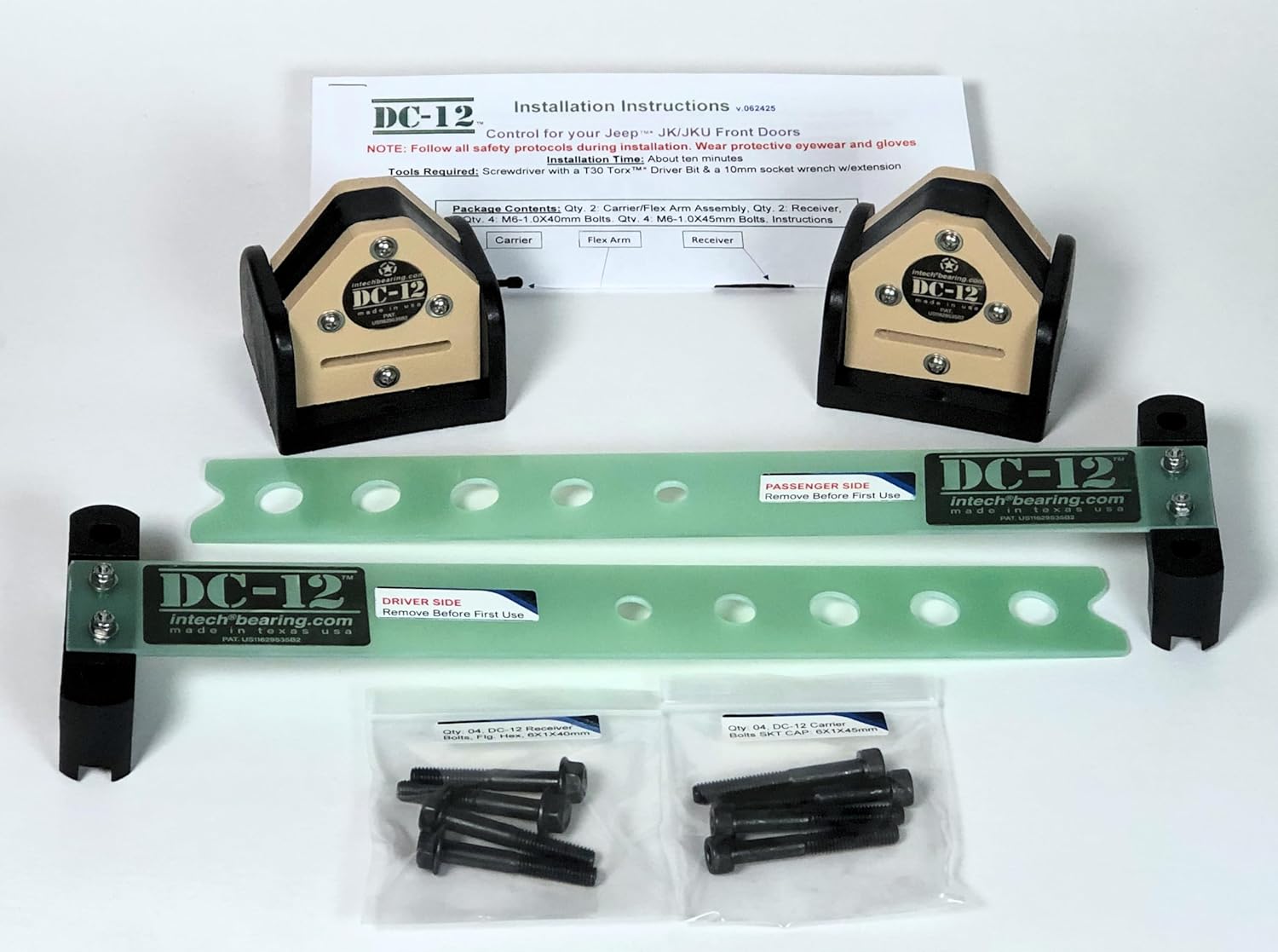 INTECH DC-12 Door Check Strap Control Adds 3 Stops To Your Jeep's Door Swing, Fits JK & JKU 2007-2018