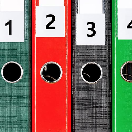 Miniatura 8 de Calcomanías de vinilo de 1 a 200 números consecutivos de 2 pulgadas, etiquetas autoadhesivas cuadradas impermeables blancas numeradas, etiquetas de