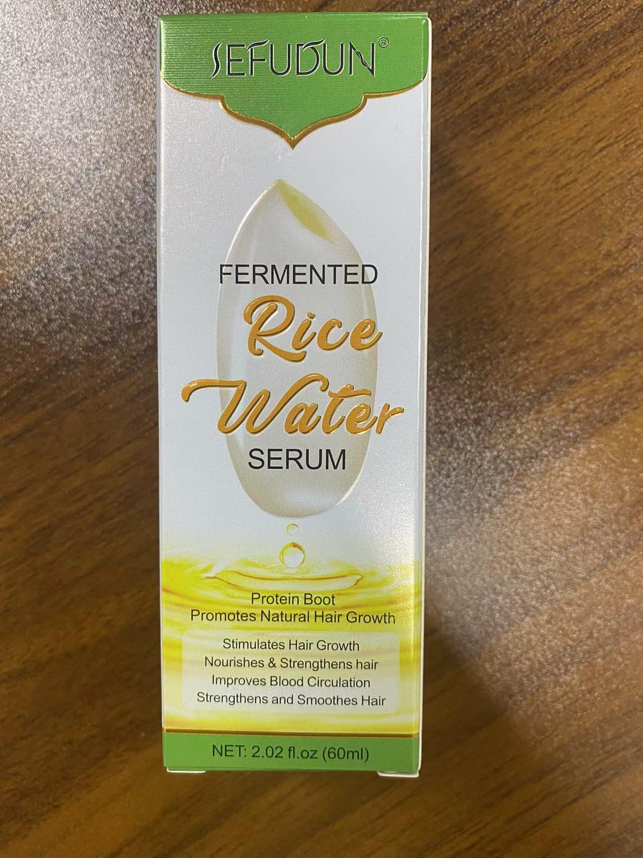 Olio Essenziale di Acqua di riso per Capelli, Sopracciglia e Crescita delle Ciglia, Olio per il Trattamento della Caduta dei Capelli per Donne e Uomini (60ML)