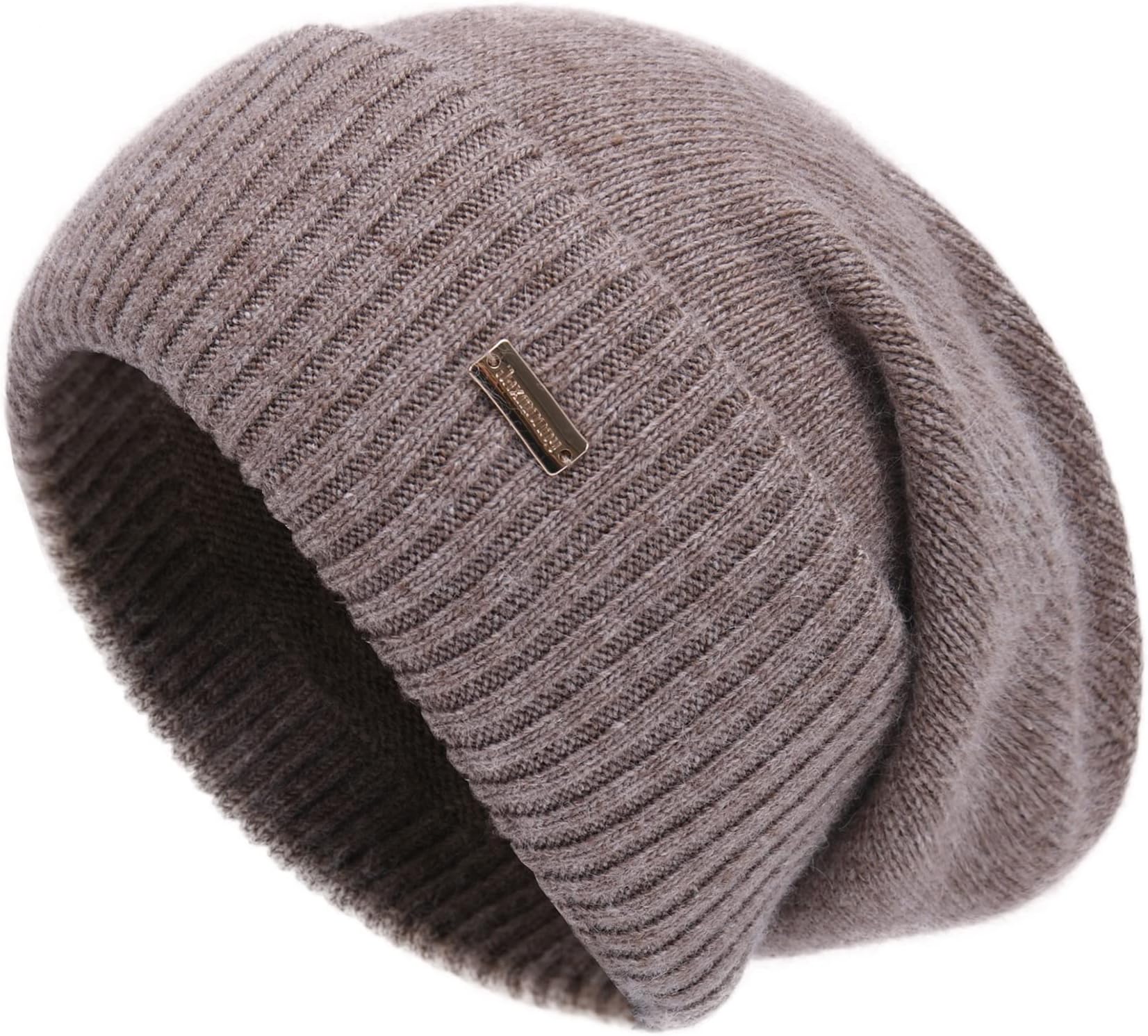 Cashmere Slouchy Beanies for Women Winter Lightweight Girls Wool Knit Hat Cuffed Soft Warm Slouch Beanie Cap