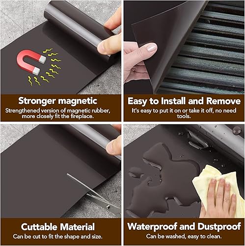 Miniatura 7 de AceList 2 tapones magnéticos para chimenea cubierta de chimenea cubierta de ventilación de chimenea para bloquear el aire frío y evitar la pérdida