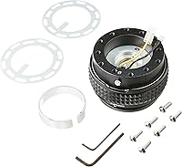 Vista 1 de NRG Innovations SRK-210BK/BK Kit de liberación rápida (cuerpo negro / anillo pirámide negro)