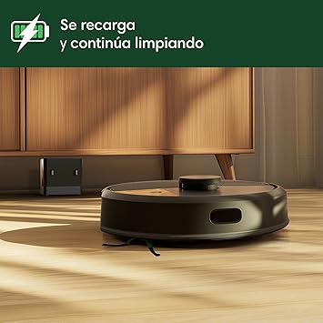 iRobot Roomba 105 Combo, Aspirador y friegasuelos, Clearview LiDAR Mapeo Inteligente, 7000Pa,120 mins,4 Fases, SmartScrub, Evita obstáculos, Zonas exclusión, Recarga y reanuda,App, 3 Modos Limpieza_N1
