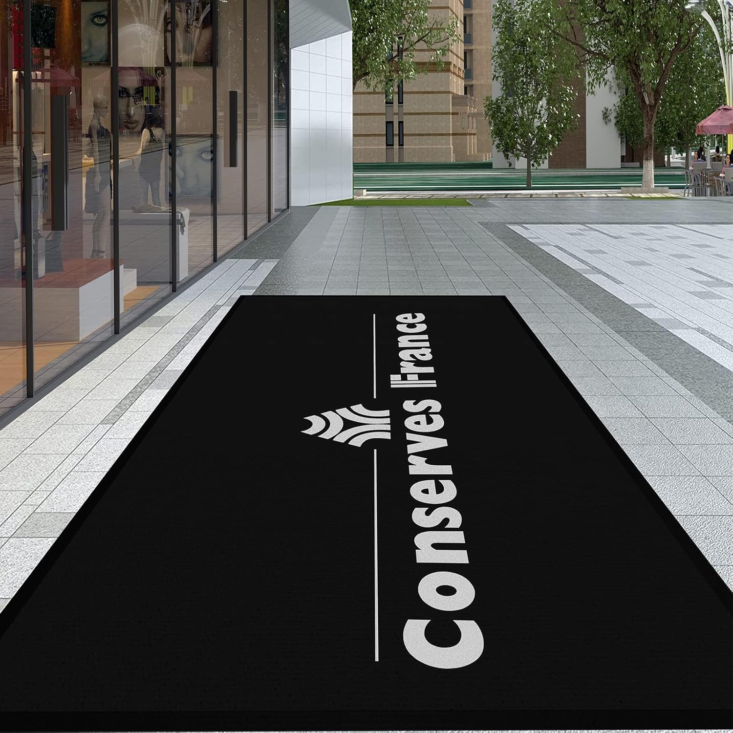 Custom Rugs with Logo Personalized Doormat Commercial Floor Mat Entryway Welcome Carpet Area Rug with Any Logo Size Color for Home Office Indoor Non Slip