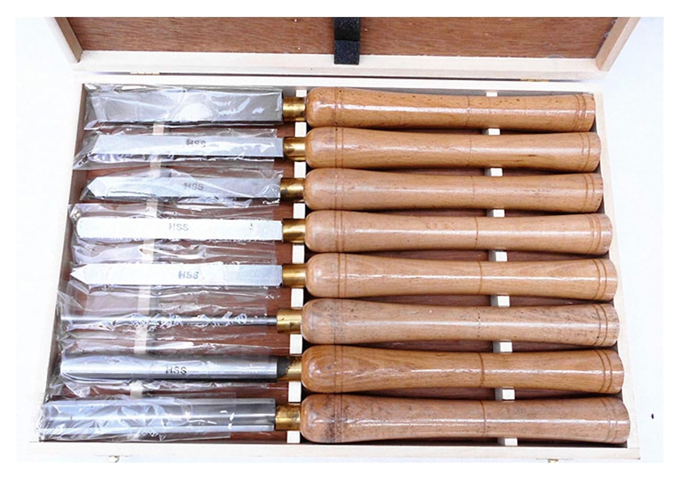 Juego de cinceles para torneado de Madera 8 Piezas para Cortar y tallar Madera Hojas de Acero HSS Herramientas de torneado de Madera Juego de cinceles para,