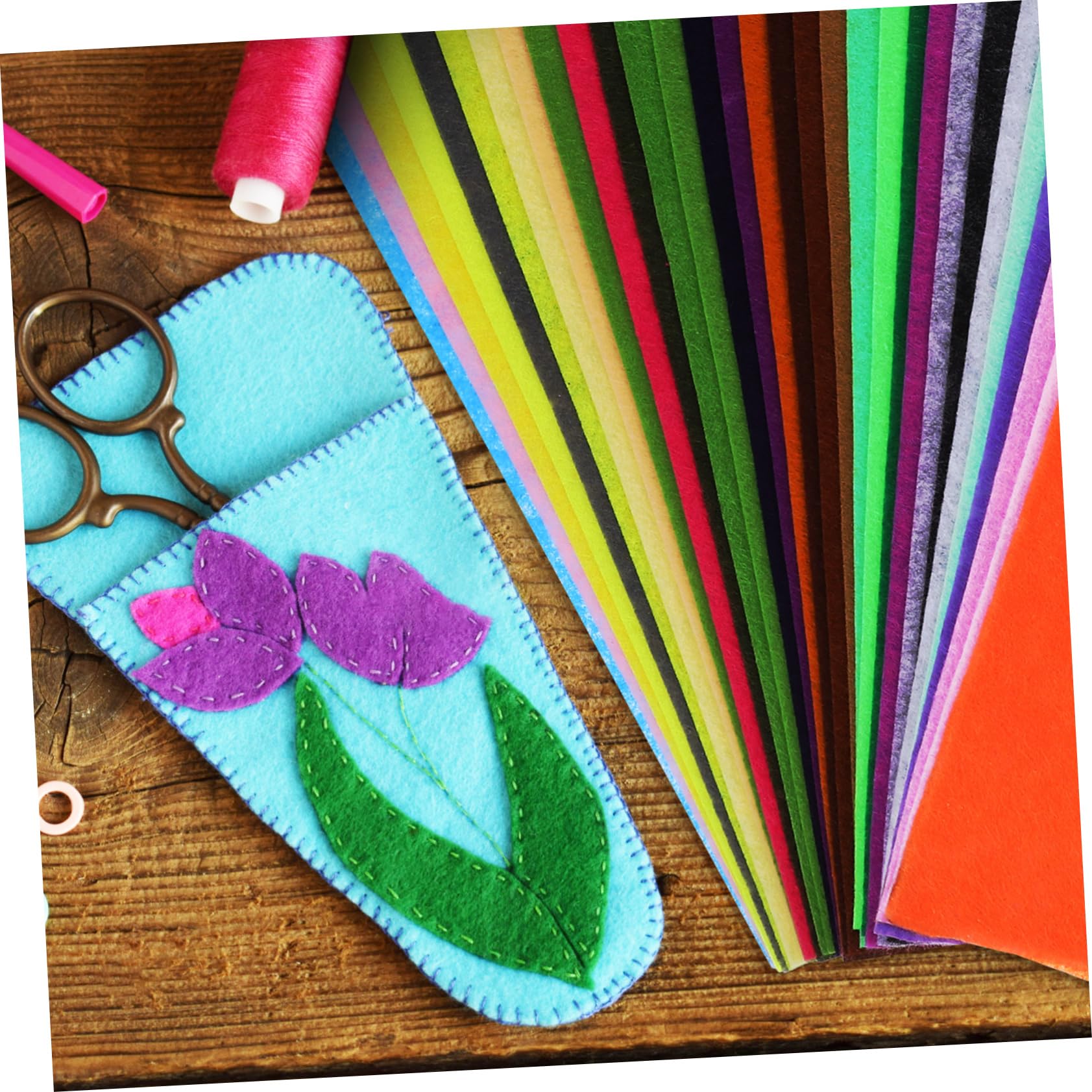 Hojas de Fieltro de Colores para Manualidades, 60 Piezas