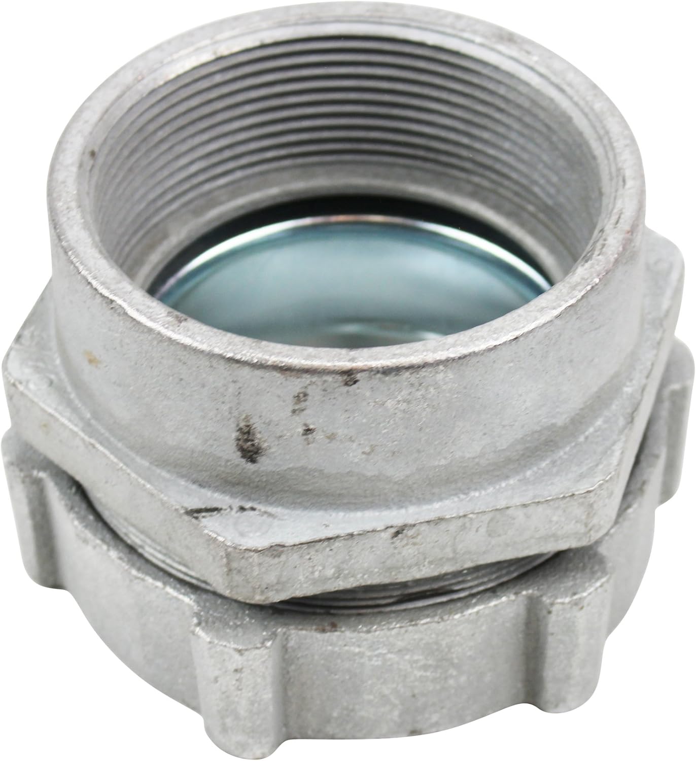 4Q-350FM 3-1/2" Liquid-Tight Combination Coupling, for IMC or RMC Conduit, Malleable Iron, Hot Dip