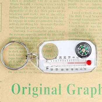 りゅうさん　LLBean コンパス 温度計 キーホルダー Amazon.co.jp: コンパス温度計 方位磁石 コンパス コンパス