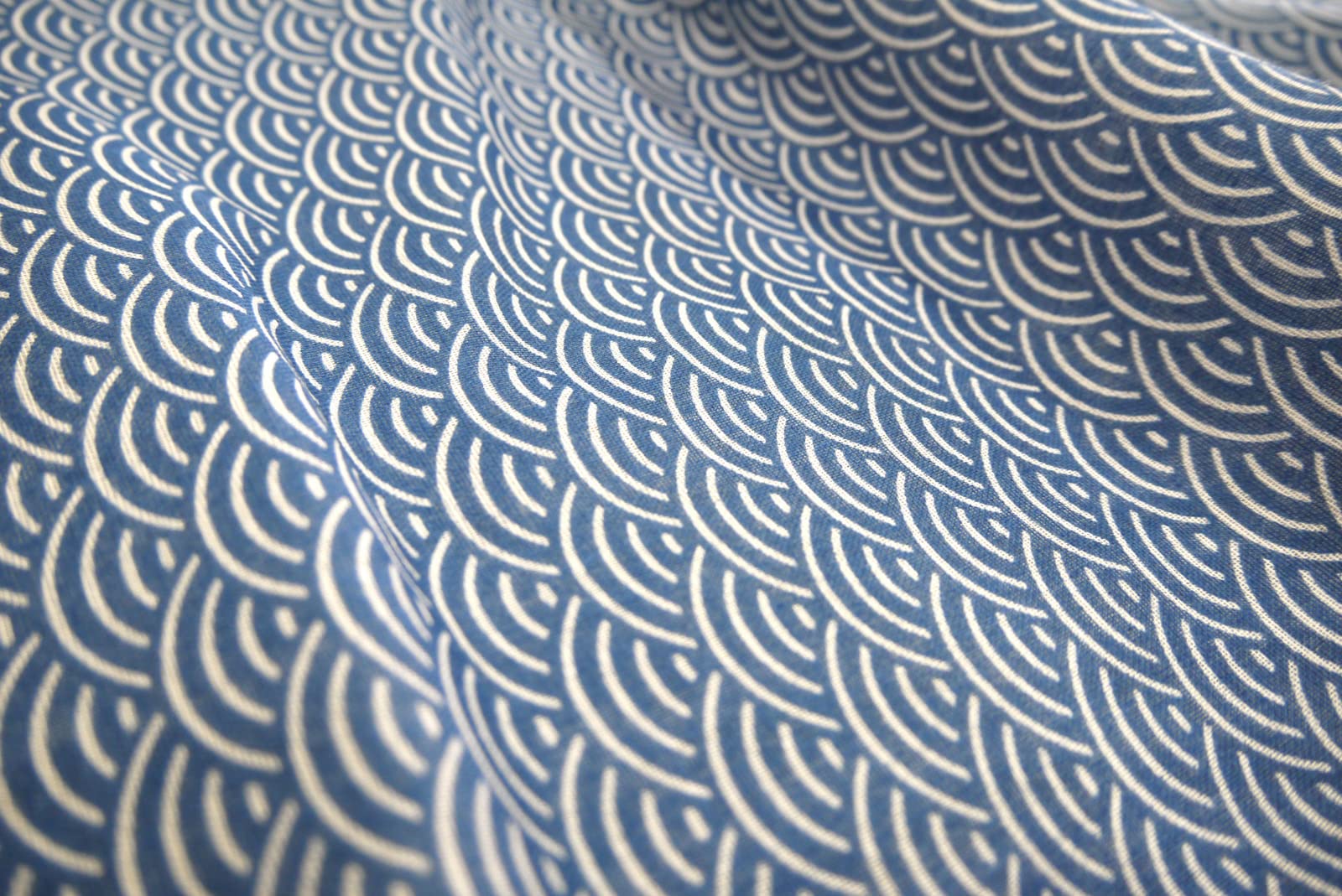 Tenugui Serviette japonaise double gaze Bleu marine