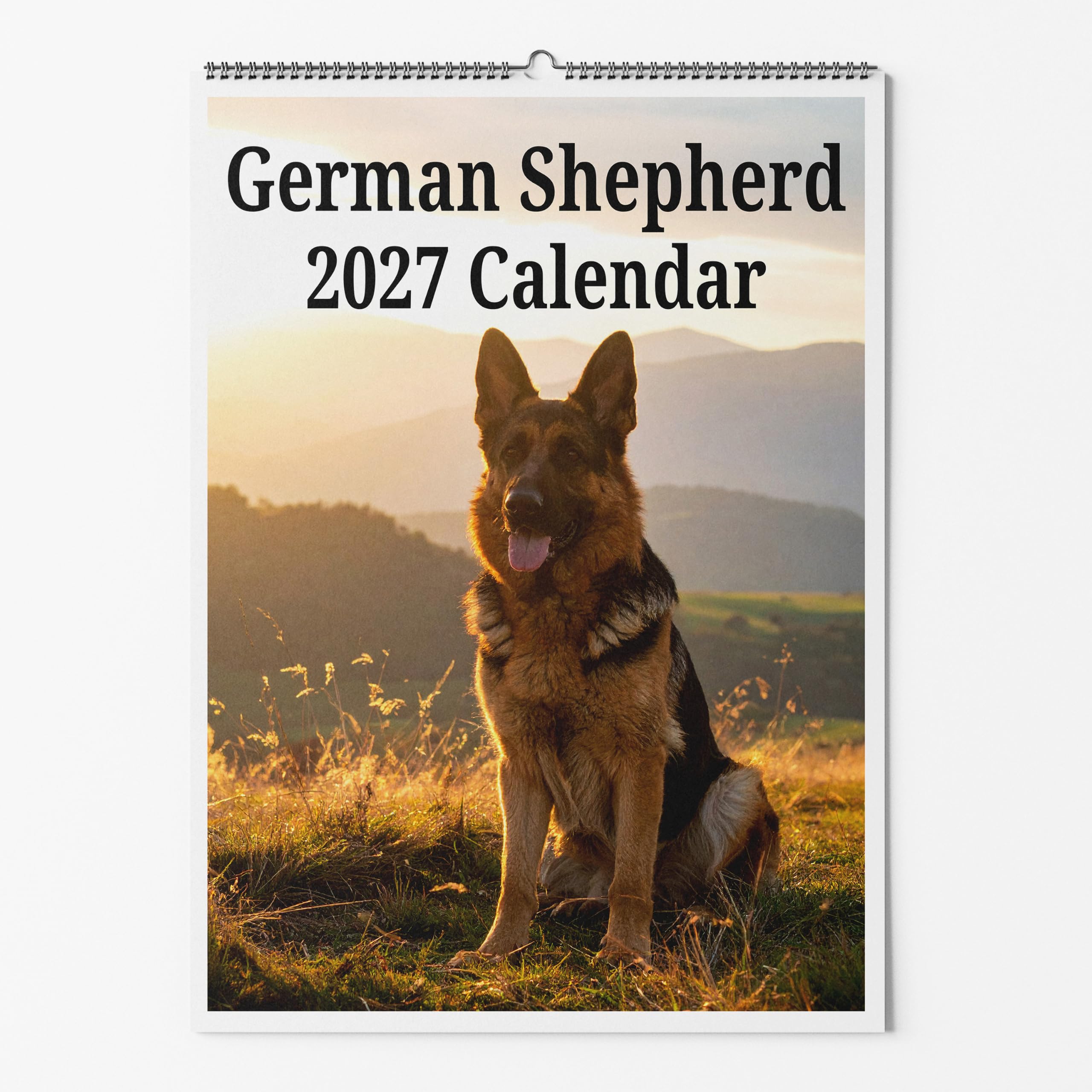 German Shepherd Wall Calendar - Choice Of Sizes - A4 Dog Calendar - Dog Lovers Monthly Planner 2027