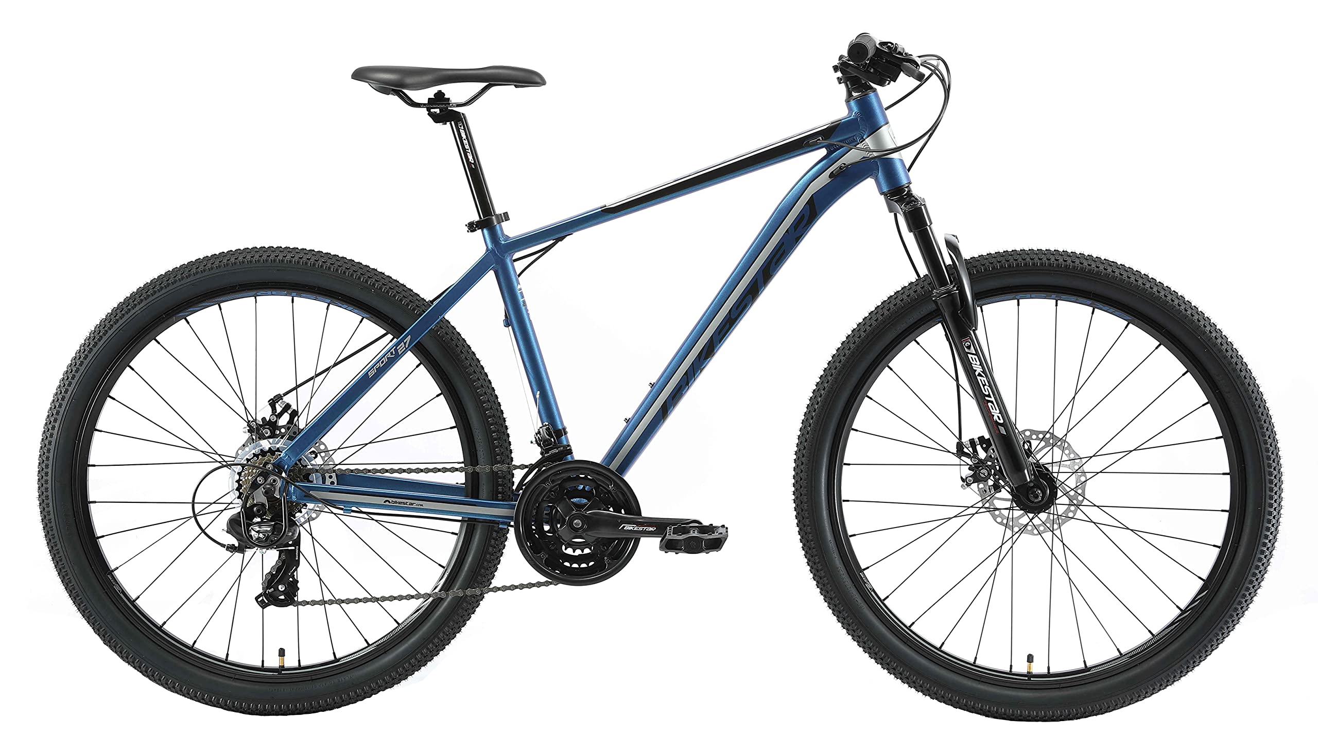 BIKESTAR Bicicleta de montaña Hardtail de Aluminio, 21 Marchas Shimano 27.5" Pulgadas | Mountainbike con Frenos de Disco Cuadro 14, 16, 18" MTB