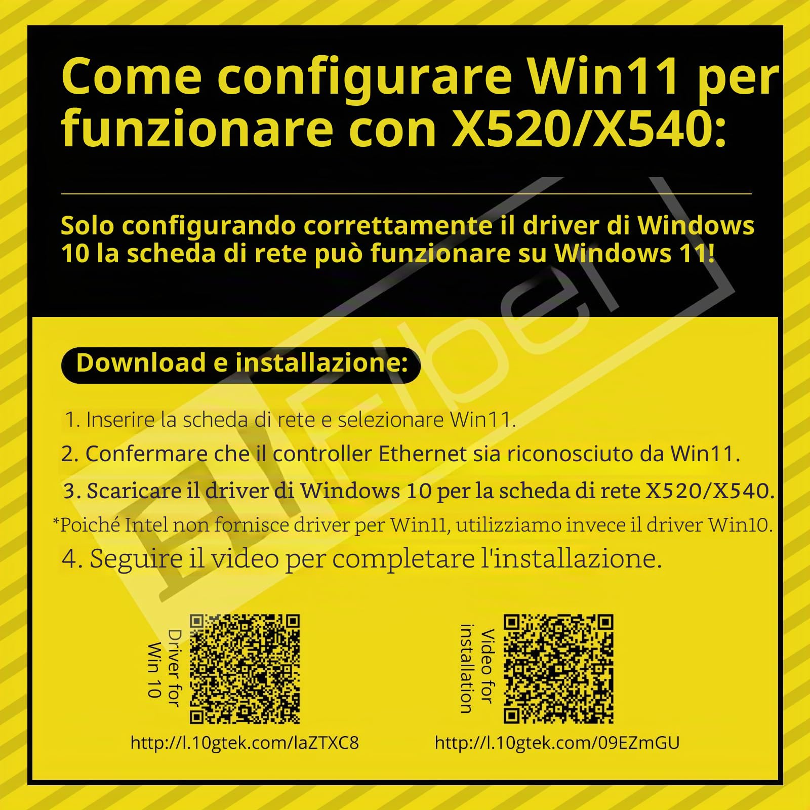 10G NIC,doppio RJ45 ports,Scheda di rete Ethernet,10GbE CNA,SPEC pari a X540-T2,con Intel X540 controllore,supporto Windows Server/Linux/VMware (non supporto MAC)