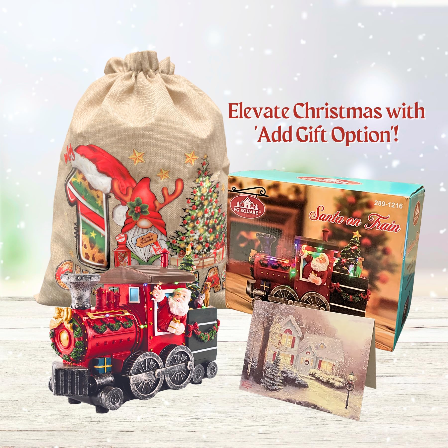 Pueblo navideño animado | Papá Noel en tren | Show musical en miniatura con figuras | Perfecto para exhibiciones navideñas, decoración de interiores, regalo pensado