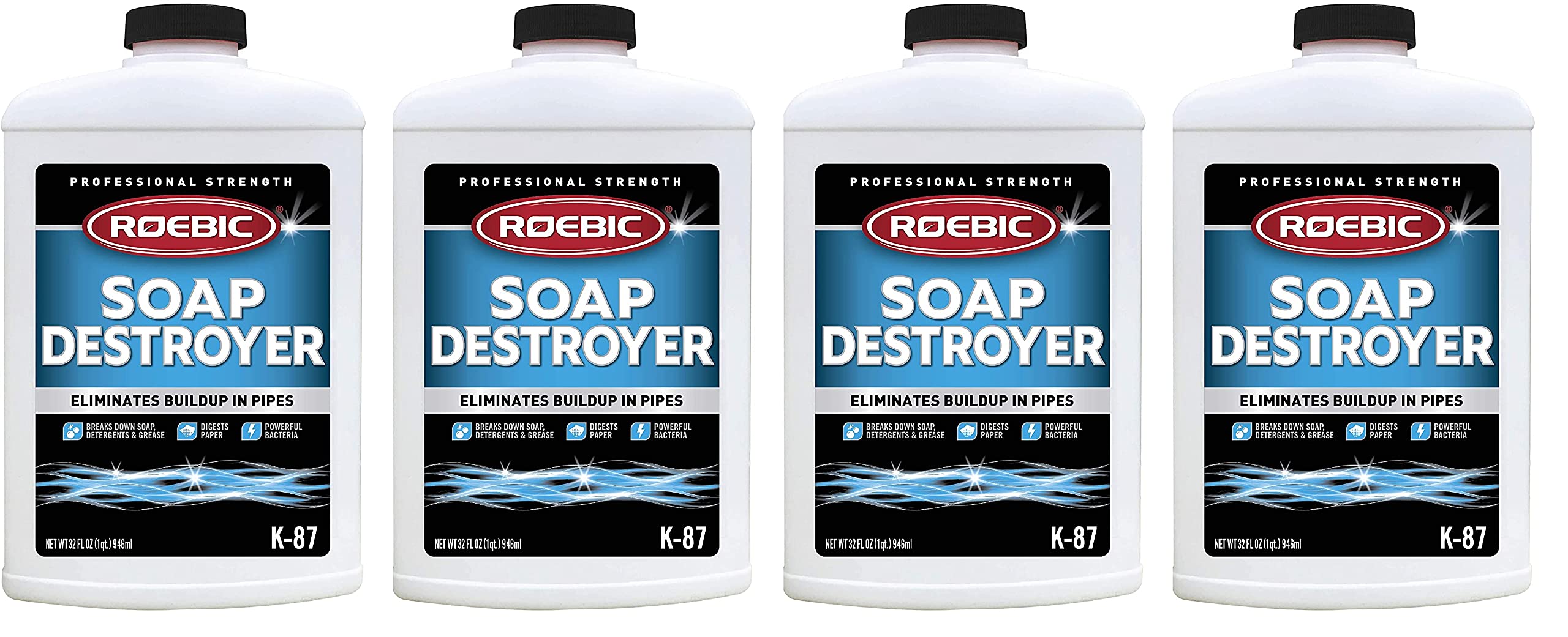K-87-Q SGP Soap,Grease and Paper Digester 32-Ounce (1 quart/32 oz, 4-Pack)