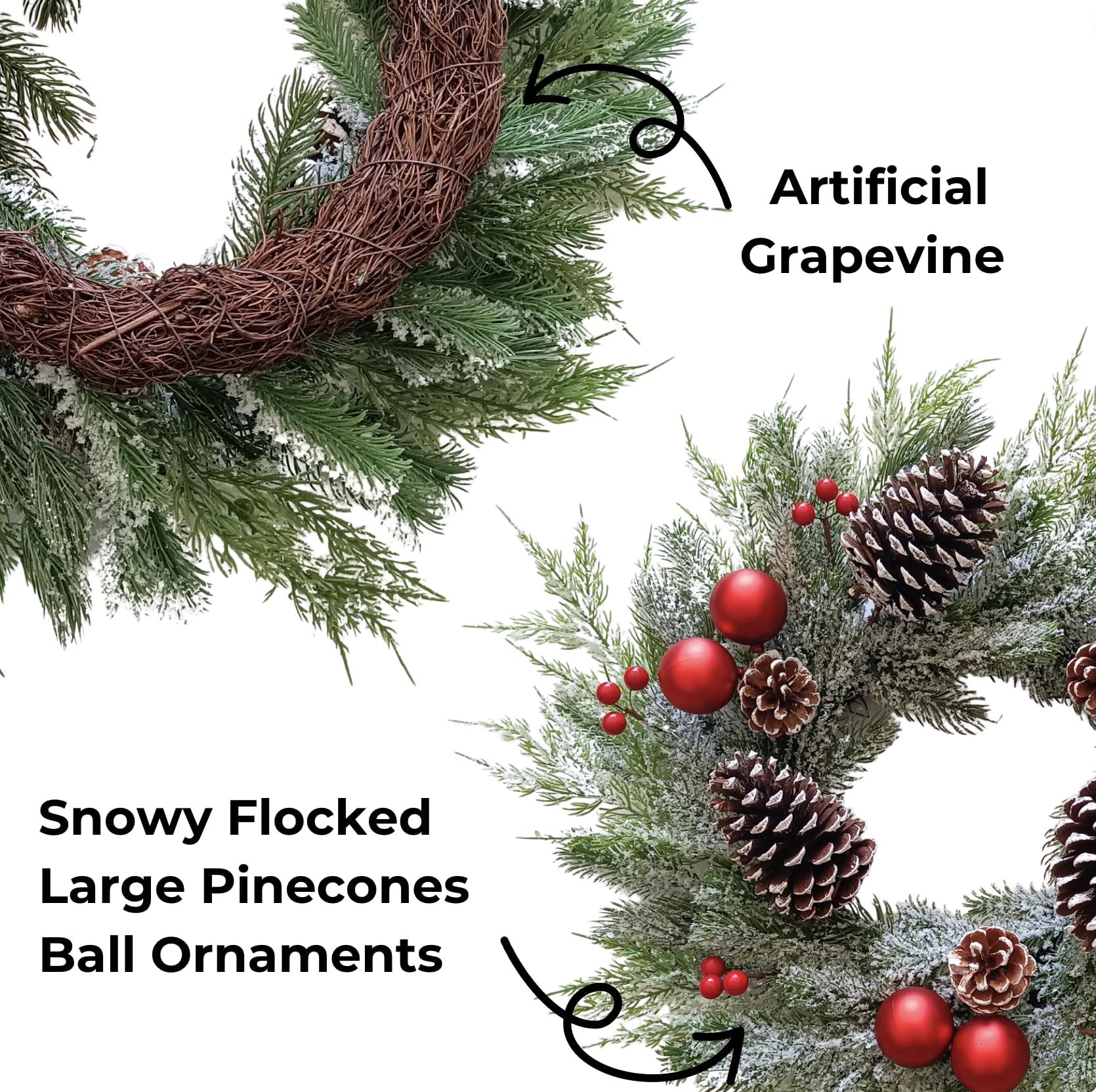 Amazon.co.jp: 24インチ 大きな松ぼっくり クリスマスリース : おもちゃ