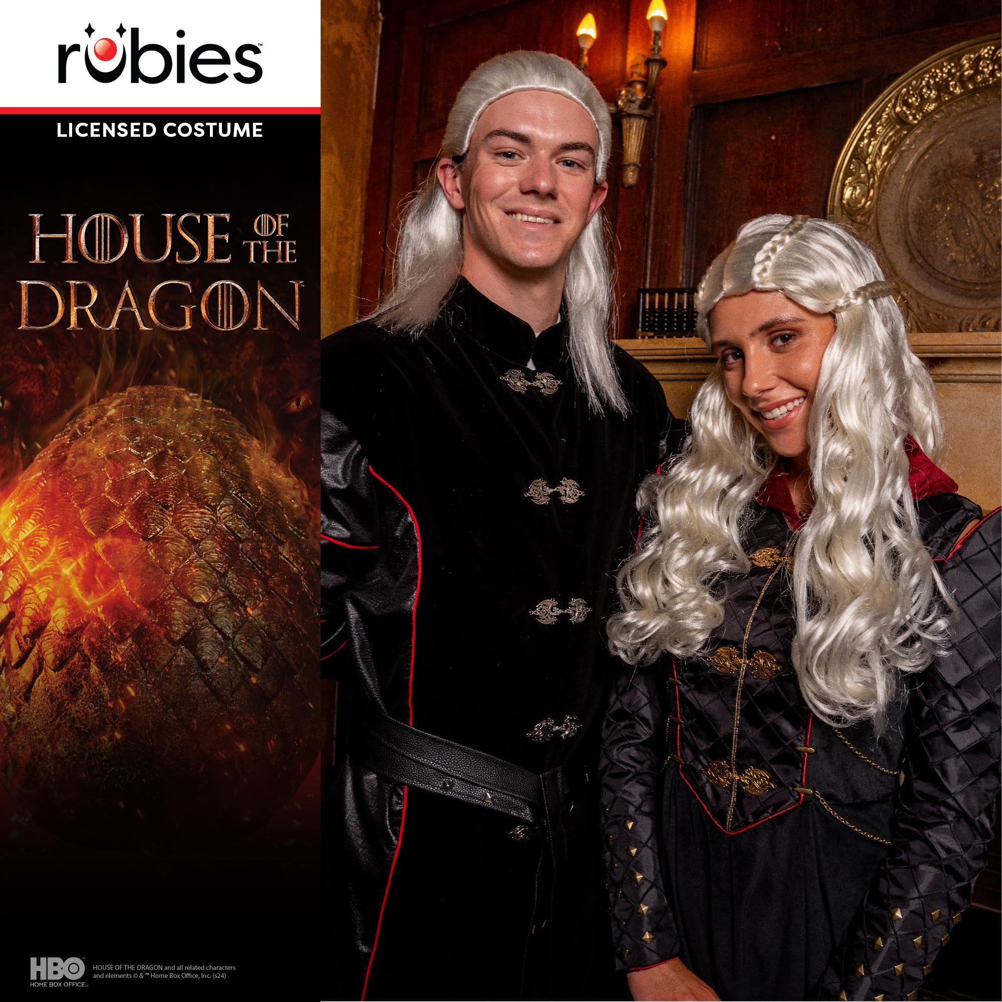Rubies House of Dragon Official Rhaenyra Targaryen Wig, Womens Fancy Dress, optimal for any Occasion - Image 4