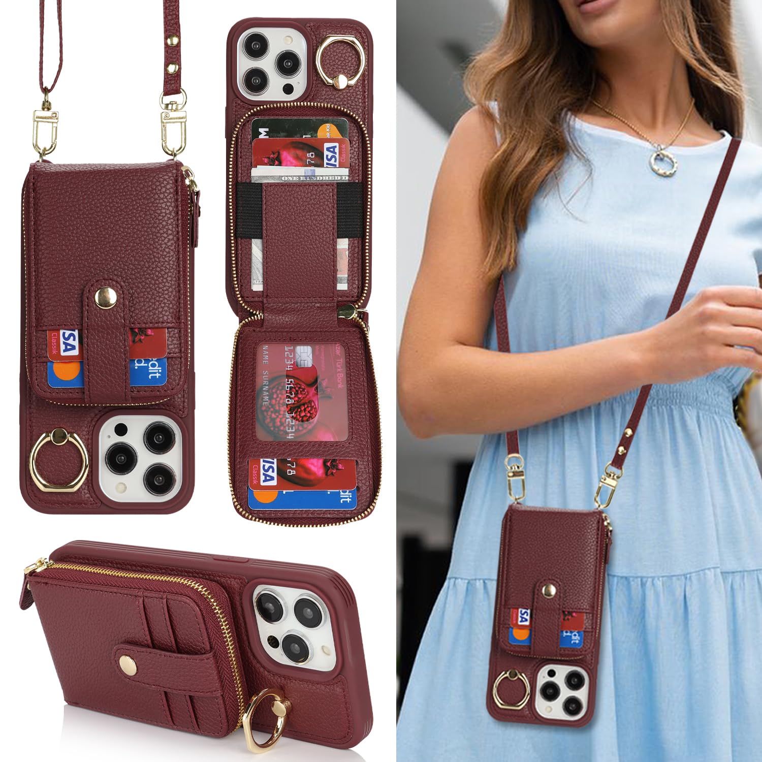 SailorTech Handyhülle für iPhone XS Max Etui mit Kartenfach,
