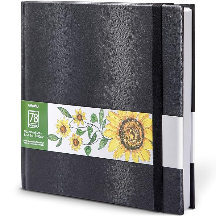 Buy Ohuhu Sketchbook Marker Paper Pad 8.3"x8.3" Square Art Sketch Book