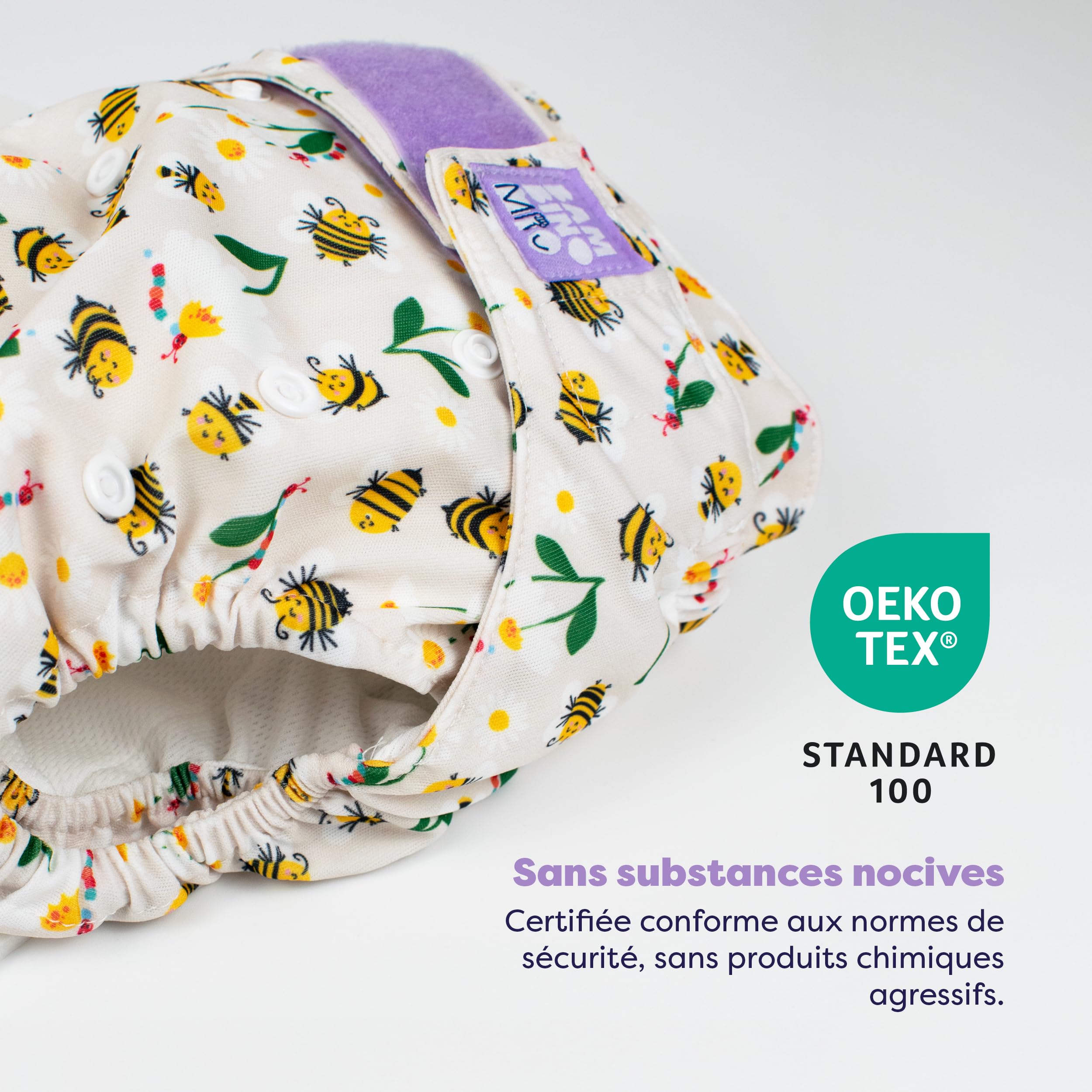 Bambino Mio Couche Lavable Révolutionnaire – Lot de 5 couches tout-en-un évolutives dès la naissance (FÊTE AU JARDIN) | Comprend 5 inserts en bambou | convient aux nouveau-nés et aux tout-petits