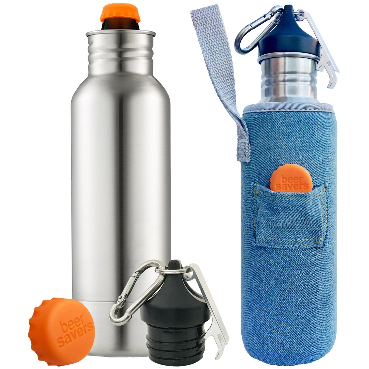 Stainless Steel Beer Bottle Cooler Holder Fits Most 12oz Bottles