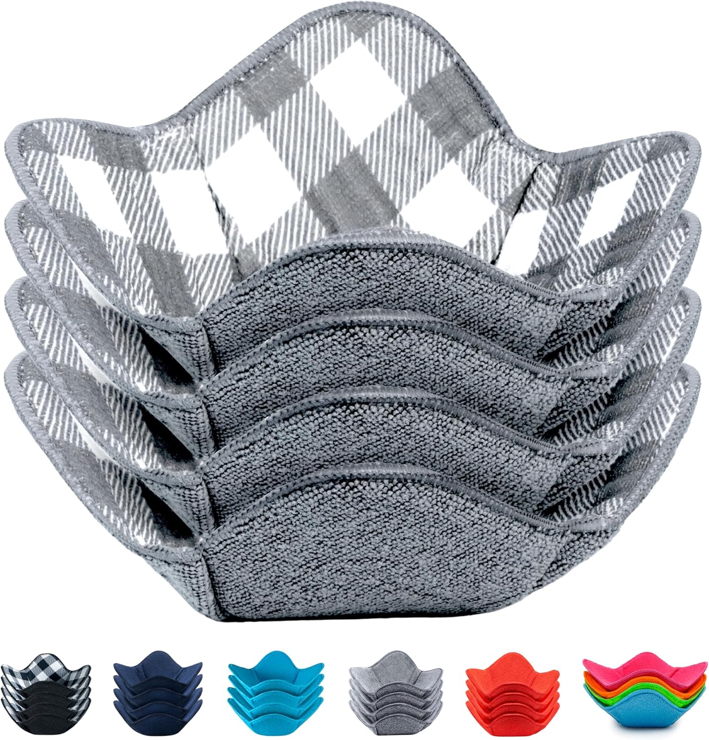 ATICCA Microwave Bowl Holders for Hot Food Set of 4 Bowl Potholders