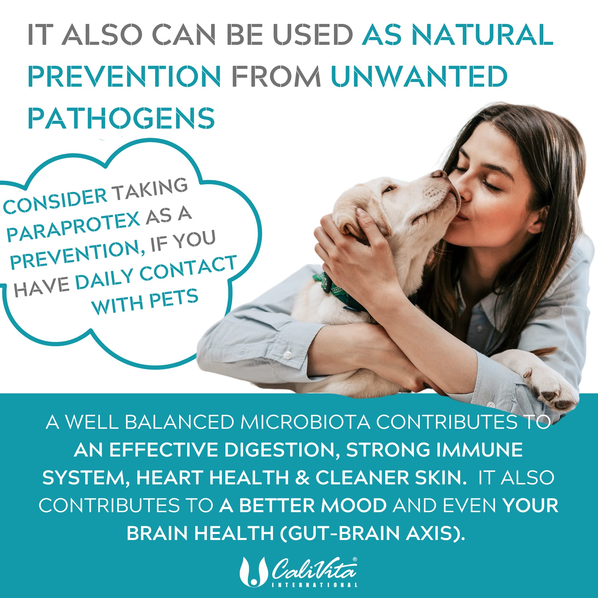 ParaProtex Colon Cleanse Tablets Natural Dewormer for Humans Gut