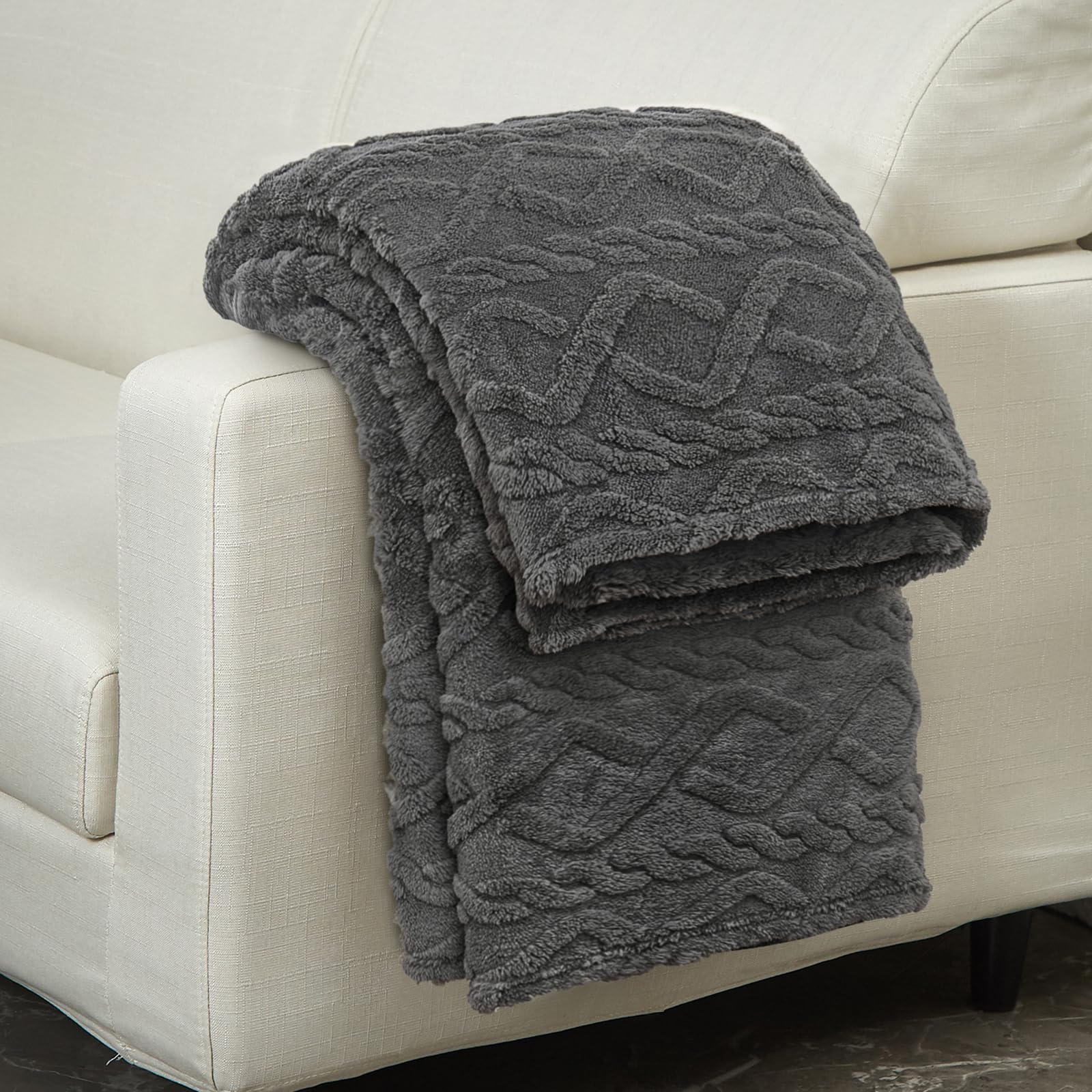 WONGS BEDDING Knuffeldeken, 150 x 200 cm, woondeken, wollig