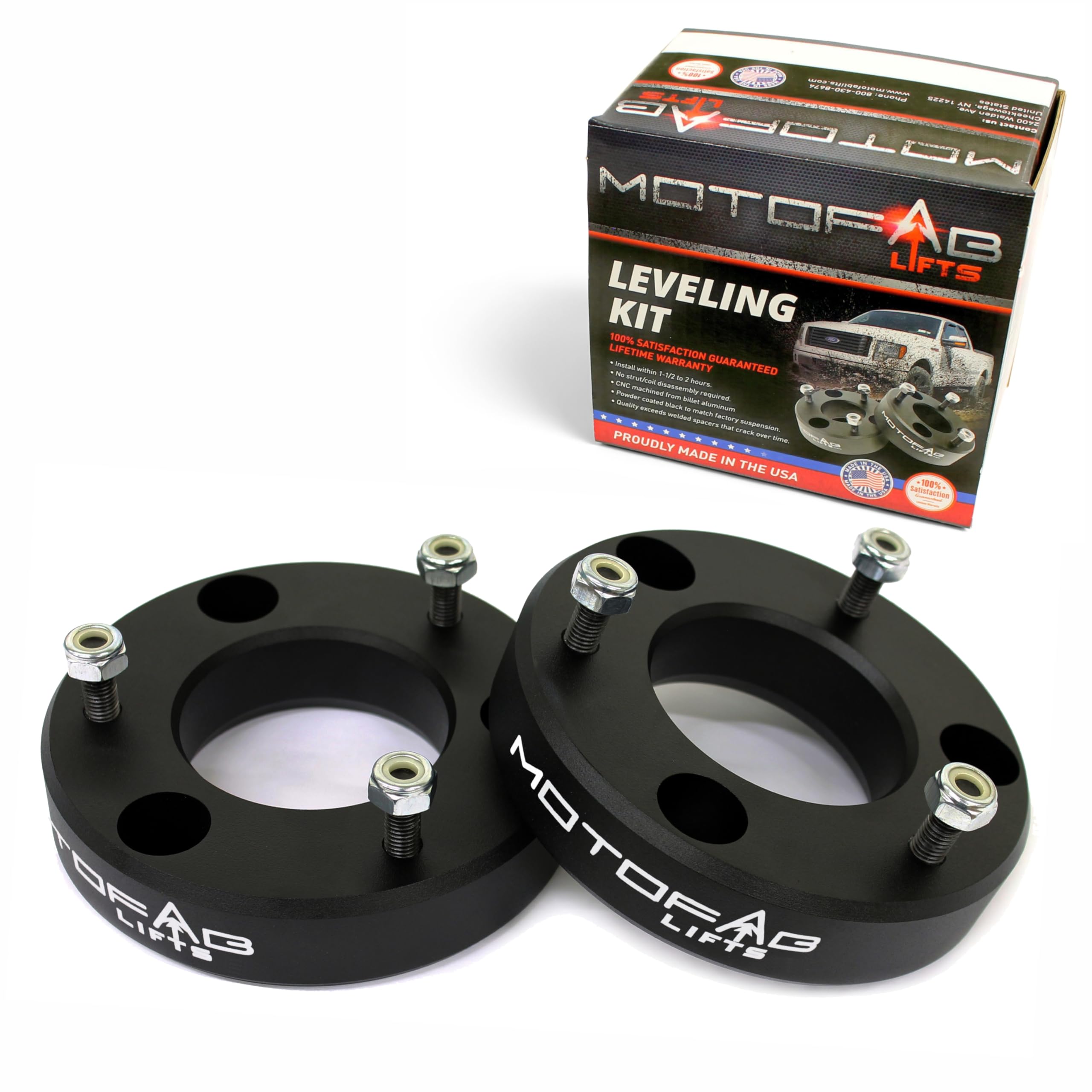 MotoFabLifts F150-1.5 - 1.5 in Front Leveling Lift Kit That is compatible with F150