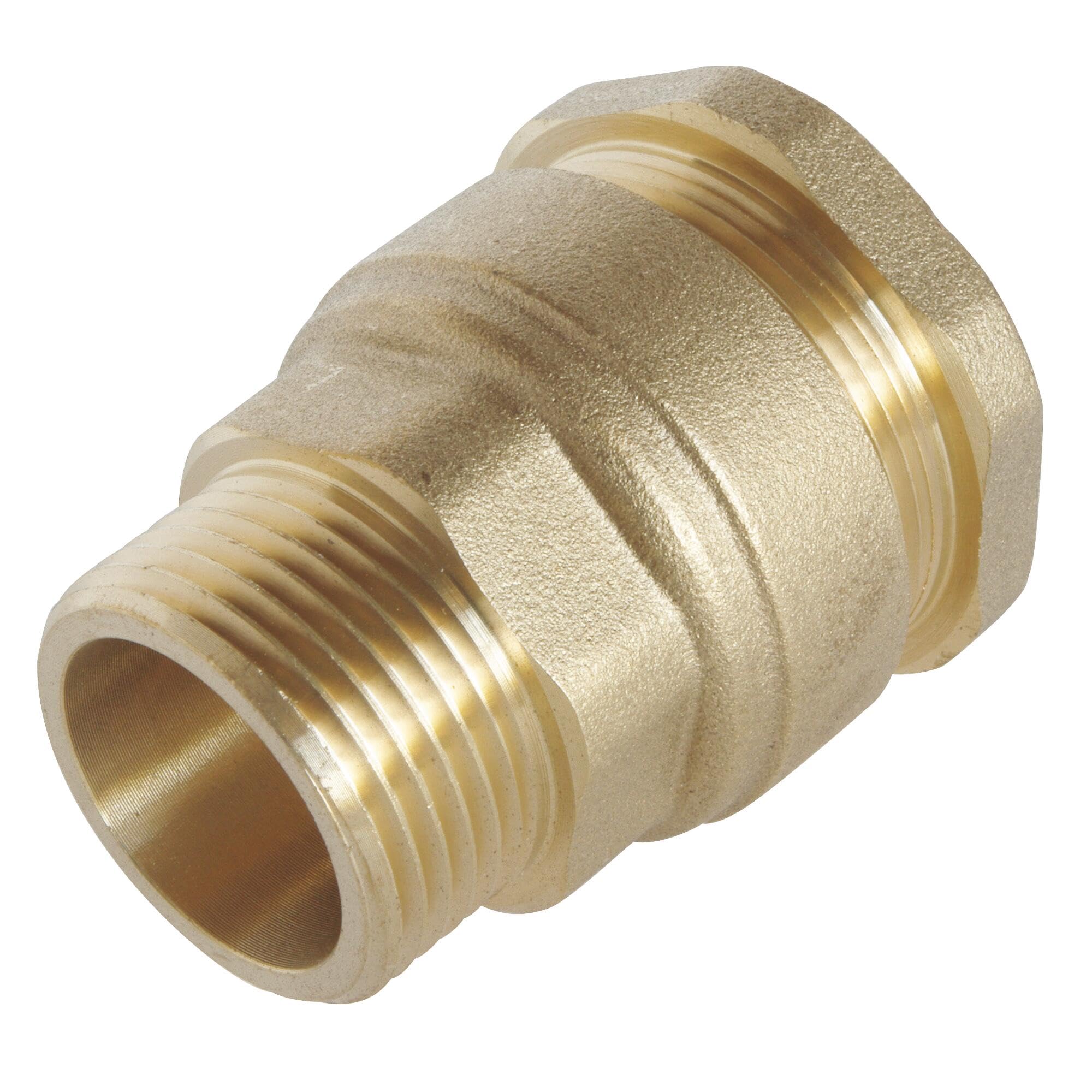 SOMATHERM FOR YOU, Raccord laiton droit pour tube PE Ø25 mm - Mâle 1" - Sens unique de montage - Résistant jusqu'à 20 bars - Température de -​10°C à +​80°C - Garantie 5 ans - Norme ACS