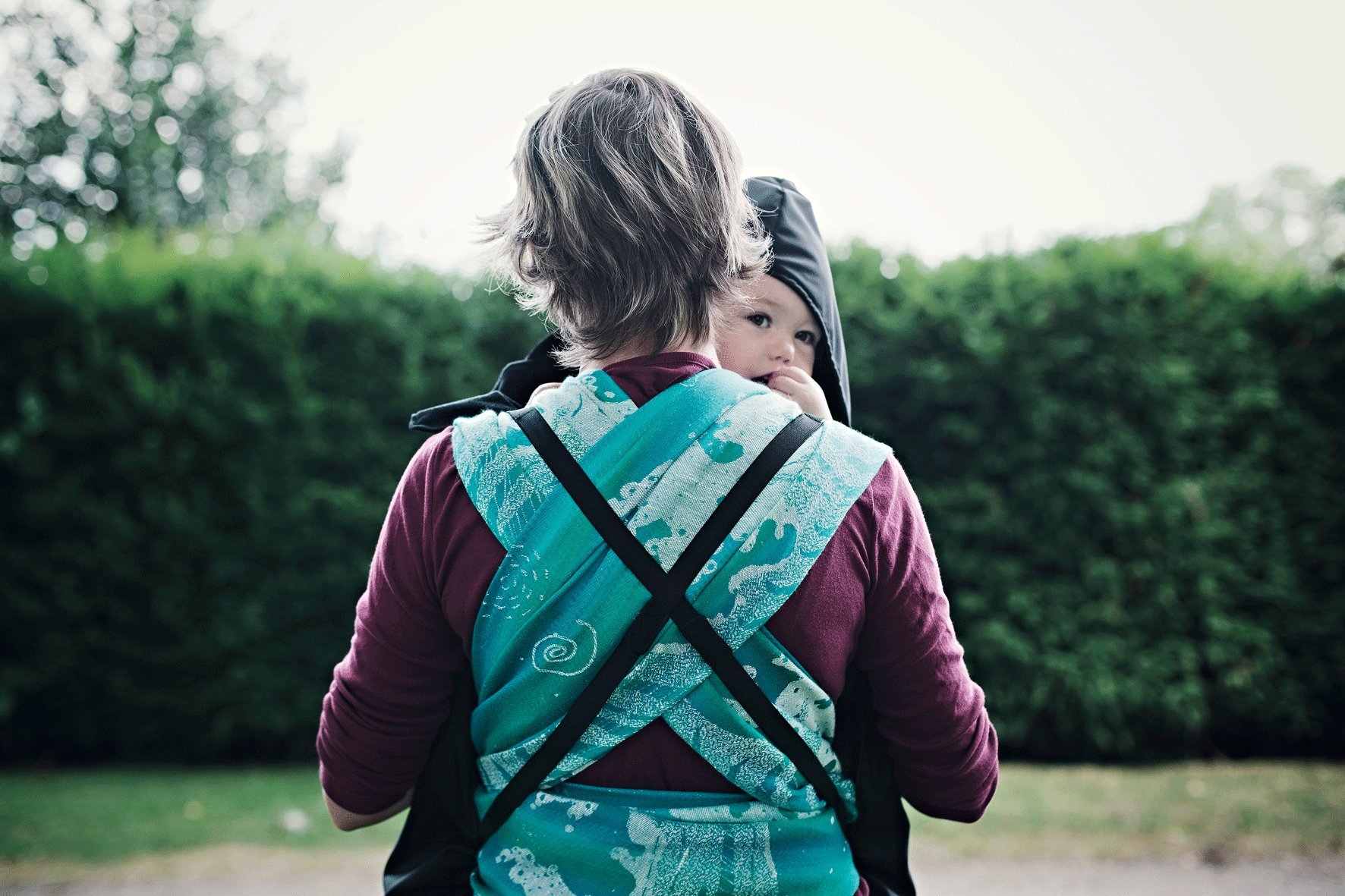 Babywearing: imbracatura impermeabile per tutte le stagioni e copertura del marsupio. Copertura universale per portare (NERO)
