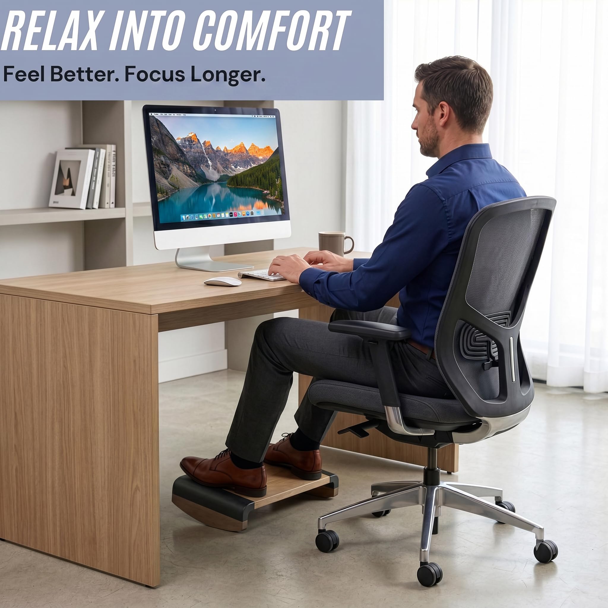 Reposapiés para espacio de trabajo