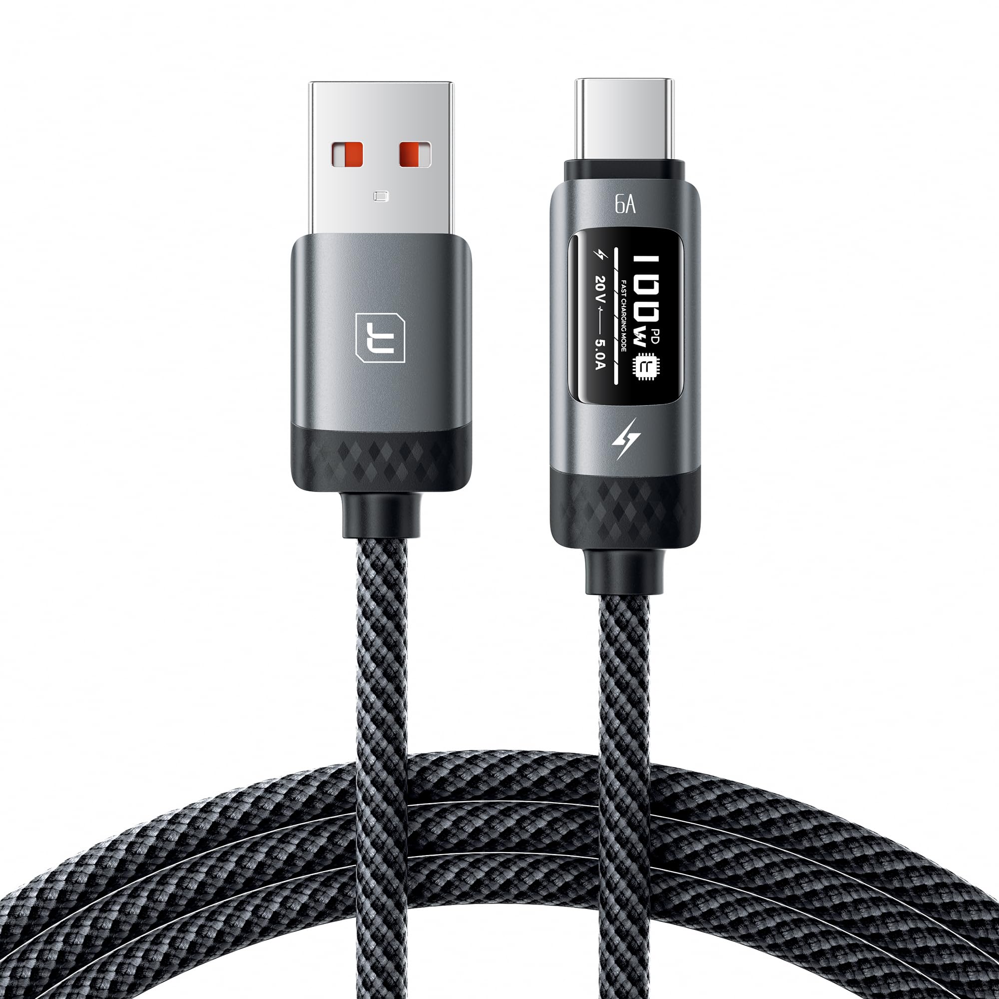（2026新登場）toocki usb a-c ケーブル 1M 6A急速充電 電圧電流表示のOLED出力表示付き QC3.0 タイプA-タイプC