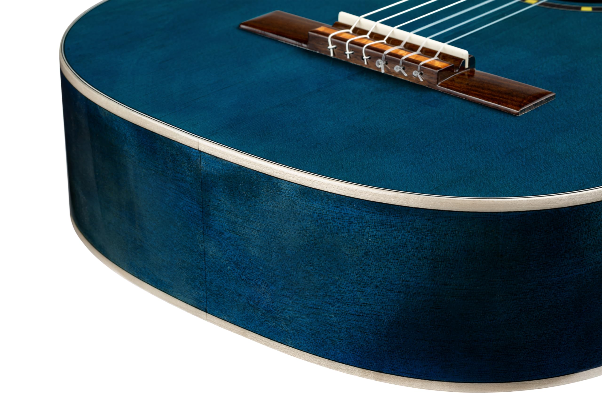 Ortega Guitars 3/4 Konzert Gitarre – Family Series – Inklusive Gig Bag – Fichte, Mahagoni, Blau (R121-3/4OC)