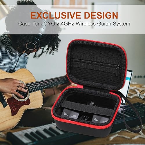 Miniatura 5 de LTGEM Estuche rígido EVA para Xvive U2, JOYO, LEKATO, Getaria y más transmisor inalámbrico de guitarra receptor (solo funda)