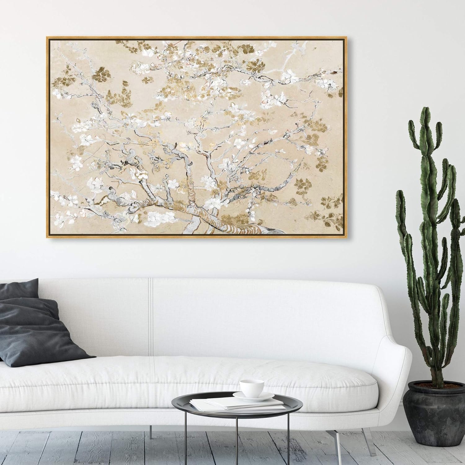 Oliver Gal Van Gogh in Golden Blossoms Inspiration Canvas Print Wall Art for Living Room, Bedroom, and Bathroom, 54 x 36, Black Floater Frame Oliver Gal Van Gogh in Golden Blossoms Inspiration Canvas Print Wall Art for Living Room, Bedroom, and Bathroom, 54 x 36, Black Floater Frame