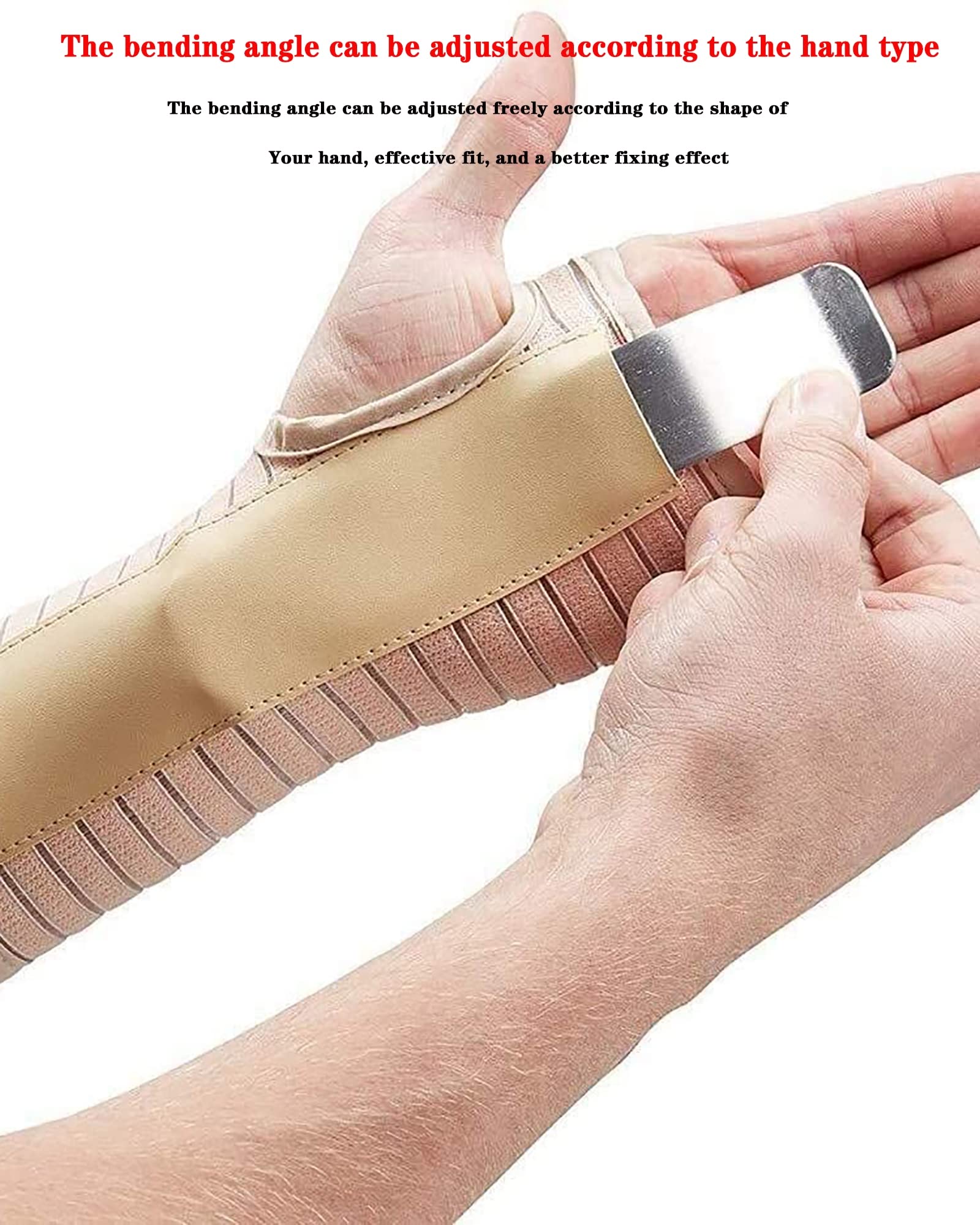 Soporte para fracturas de muñeca Férula de mano en reposo ajustable Inmovilizador de muñeca durante la noche para aliviar y tratar el dolor de muñeca, Derecha, S (Derecha M)