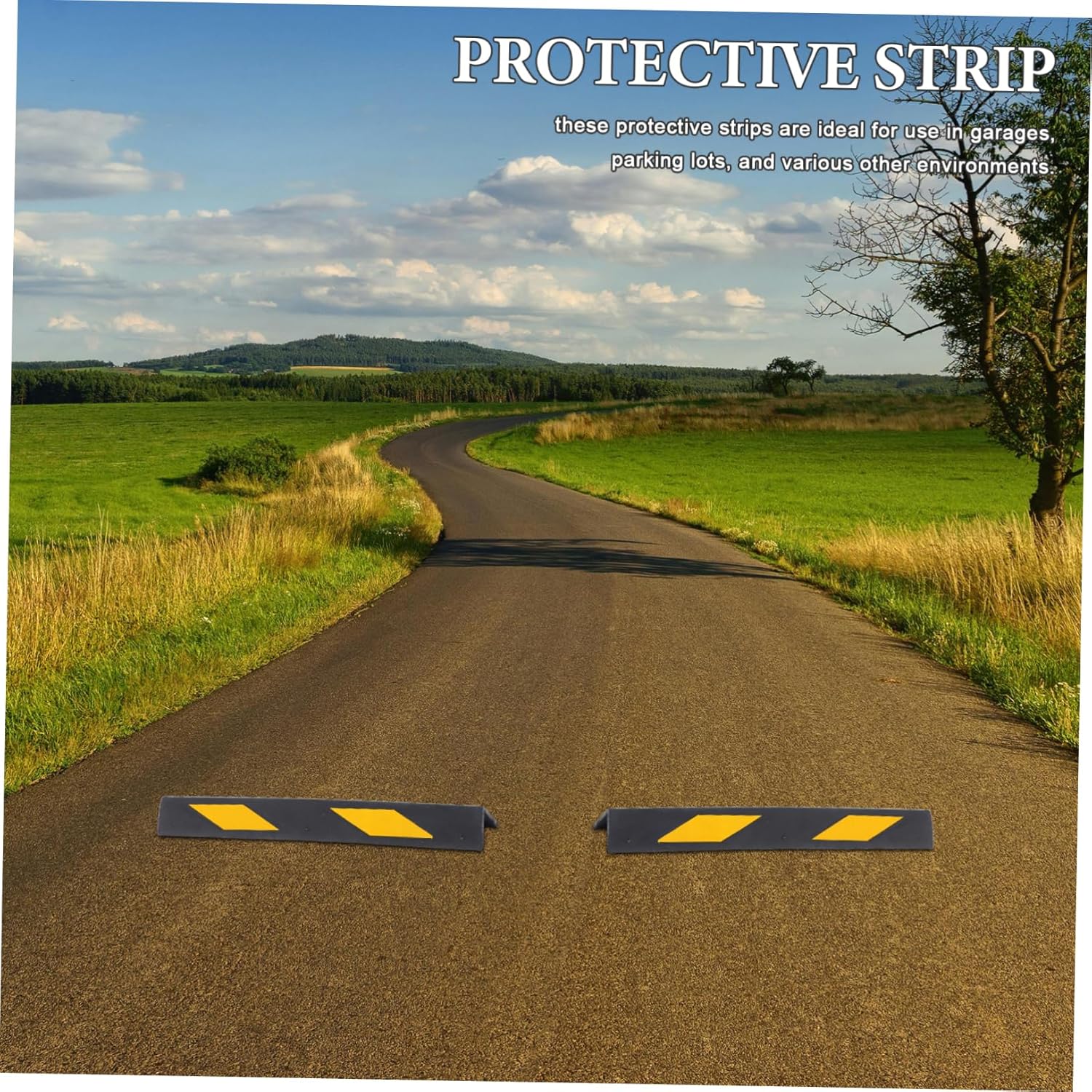 Garage Wall Protector Reflective Strips Car Stops for Garage Floor Corner Safety Guards Rubber Wall Corner Guard Kit