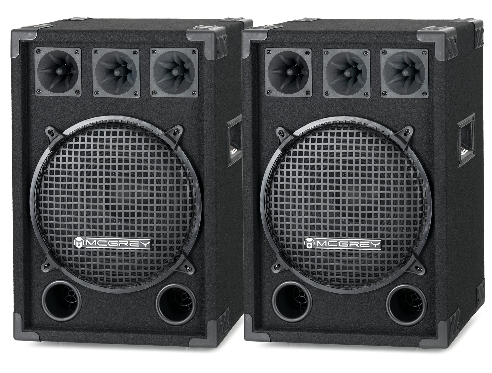 McGrey DJ-1222 DJ PA Lautsprecher Box 30cm 12" Subwoofer 1200W Passiv 2-Wege System Holzgehäuse