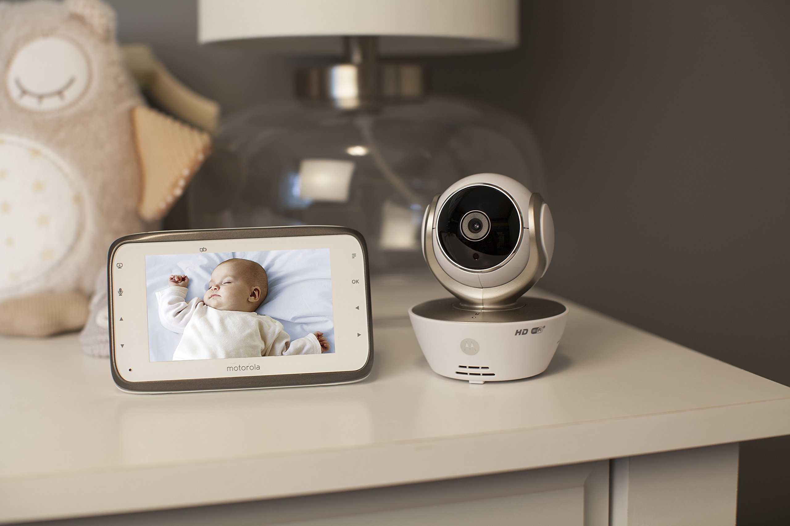 Motorola Babyphone Vidéo connecté Wi-Fi avec écran 4,3" - MBP854 Connect Blanc